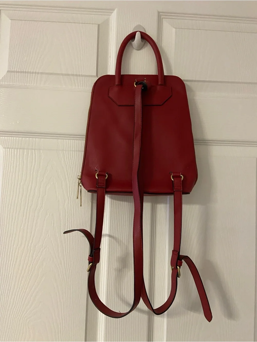 STEVE MADDEN Red Berry Faux Leather Zip-Around BMARINO Backpack *ALTERED